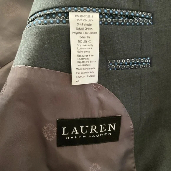 Lauren Ralph Lauren Classic Fit Charcoal Blazer